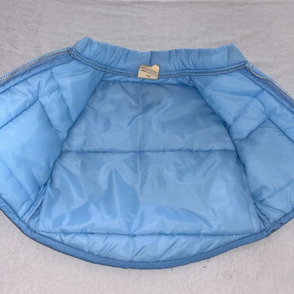 Vtg 80s North Carolina Tar Heels Kid Vest Chalk Line UNC Puffer Ski USA Zip Sz 5